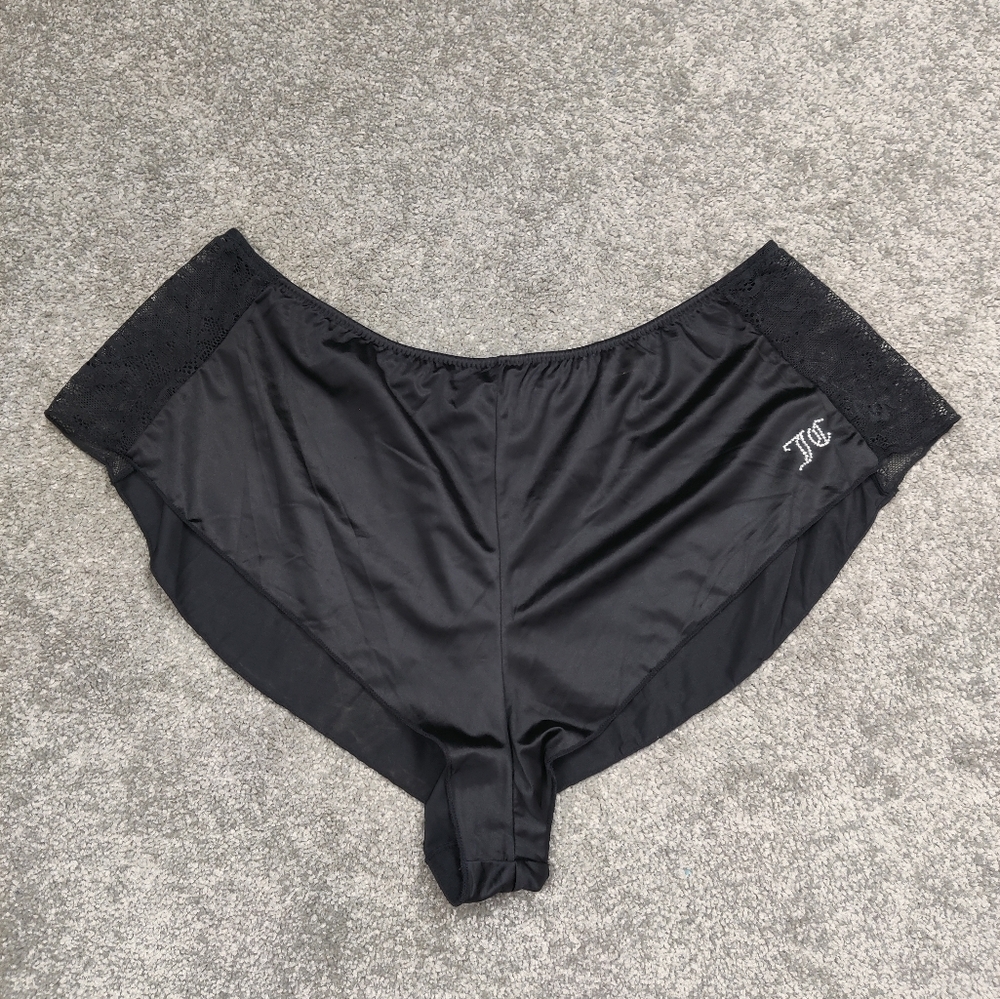Juicy Couture Classic Black High Waisted Briefs - Size L Cheeky